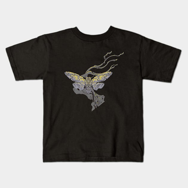 Under the moonlight Kids T-Shirt by makapa